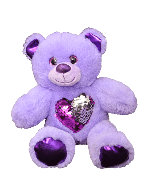 Pink and purple teddy bear on sale