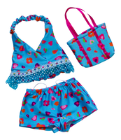 
              Blue Floral Tankini W/ Bag Outfit | Bear World.
            