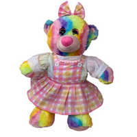 
              Plaid Pinafore w/Headband Bubblegum Bear Gift Set | Bear World.
            